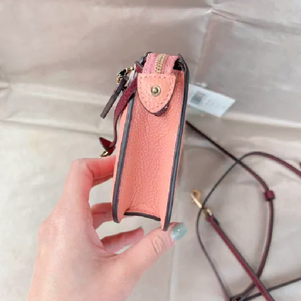 Coach C5368 Noa Pop Up Messenger In Colorblock In Brass/Light Coral Multi Coach C5368 Noa Pop Up Messenger In Colorblock In Brass/Light Coral Multi